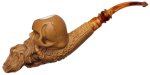 AKB Meerschaum: Carved Hand Holding Skull (Karayhan) (with Case)