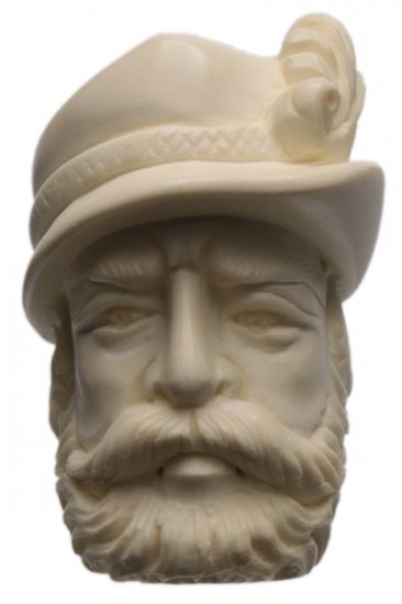 AKB Meerschaum: Carved Bearded Man (with Case)