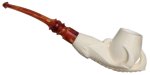 AKB Meerschaum: Carved Dragon Claw Holding Egg (Ali) (with Case)