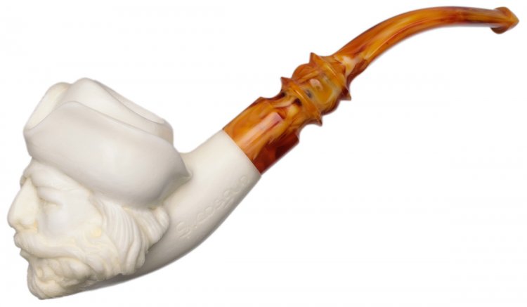 AKB Meerschaum: Carved Pirate (S. Cosgun) (with Case)