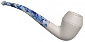 AKB Meerschaum: Smooth Rhodesian Churchwarden (with Case and Extra Stem)