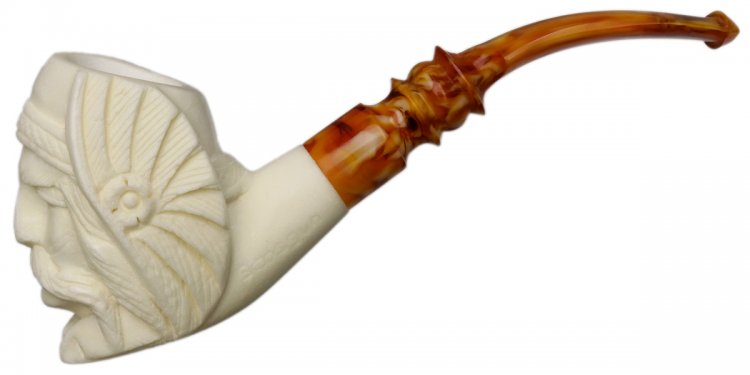 AKB Meerschaum: Carved Viking (S. Cosgun) (with Case)