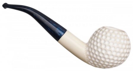 AKB Meerschaum: Carved Bent Ball (Tekin) (with Case)