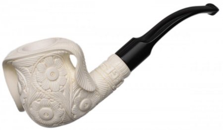 AKB Meerschaum: Carved Floral Vase (H. Ege) (with Case)