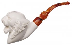 AKB Meerschaum: Carved Bobcat (with Case)