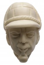 AKB Meerschaum: Carved Sherlock Holmes (S. Cosgun) (with Case)