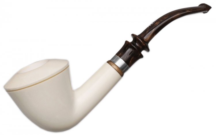 AKB Meerschaum: Smooth Bent Dublin with Silver (Tekin) (with Case)