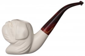 AKB Meerschaum: Carved Dog (with Case)