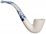 AKB Meerschaum: Smooth Bent Dublin Churchwarden (with Case and Extra Stem)