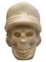 AKB Meerschaum: Carved Skull in Hat (with Case)