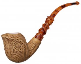 AKB Meerschaum: Carved Floral Freehand (with Case)