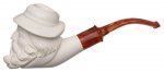 AKB Meerschaum: Carved Man in Hat (with Case)