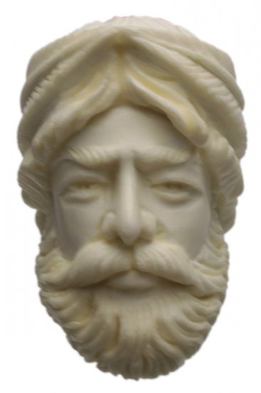 AKB Meerschaum: Carved Bearded Man (with Case)