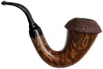 BriarWorks: Signature Dark Smooth Magnetic Calabash with Brown Sandblasted Cap