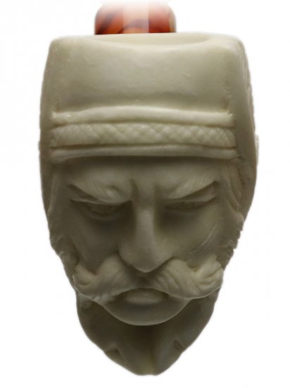 AKB Meerschaum: Carved Viking (S. Cosgun) (with Case)